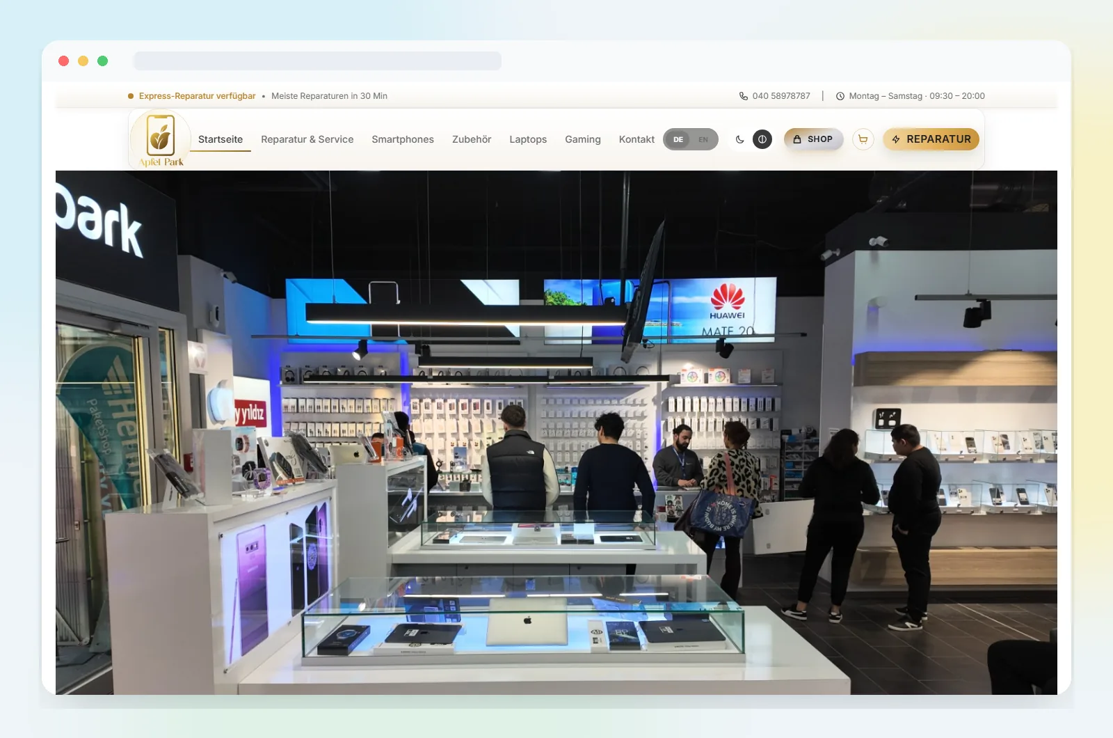 Apfel Park Repair & Retail Website