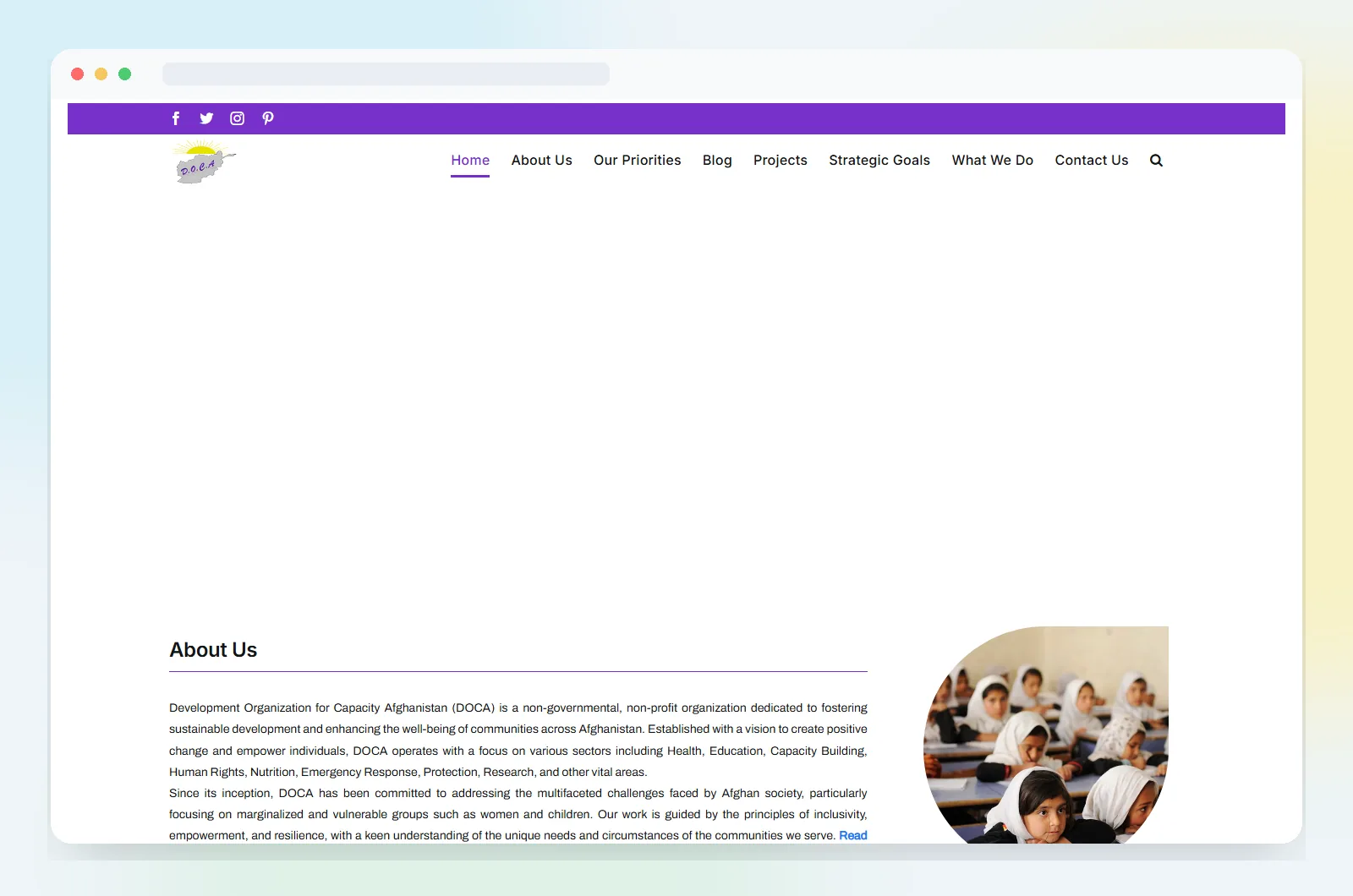 Development Organization for Capacity Afghanistan Website