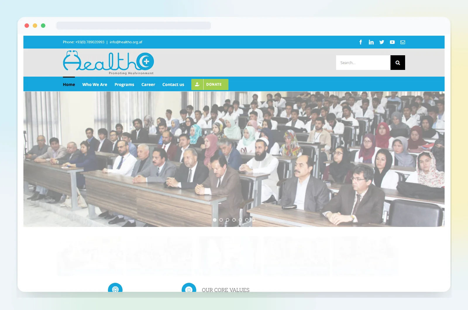 HEALTHO Organization Website