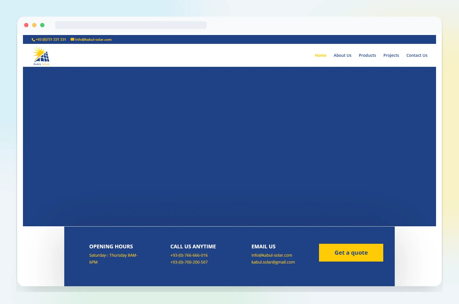 Kabul Solar Website